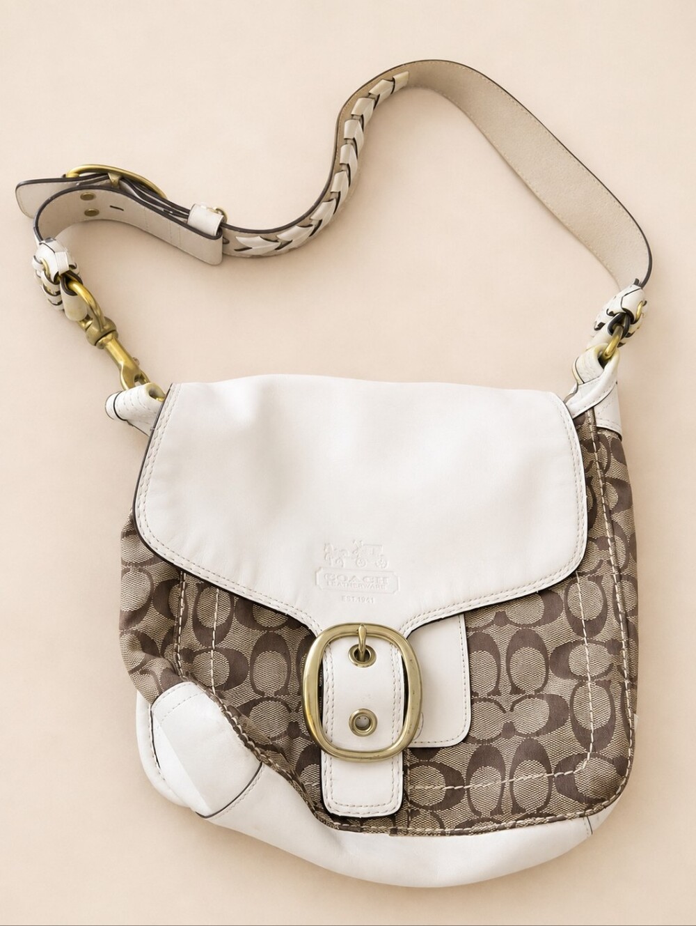 Vintage Y2k Coach Bleecker Legacy Signature Flap Bag … - Gem